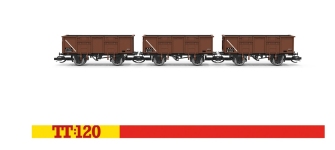Hornby TT6039 - TT - 3-tlg. Set Offene Güterwagen 21T, BR, Ep. III